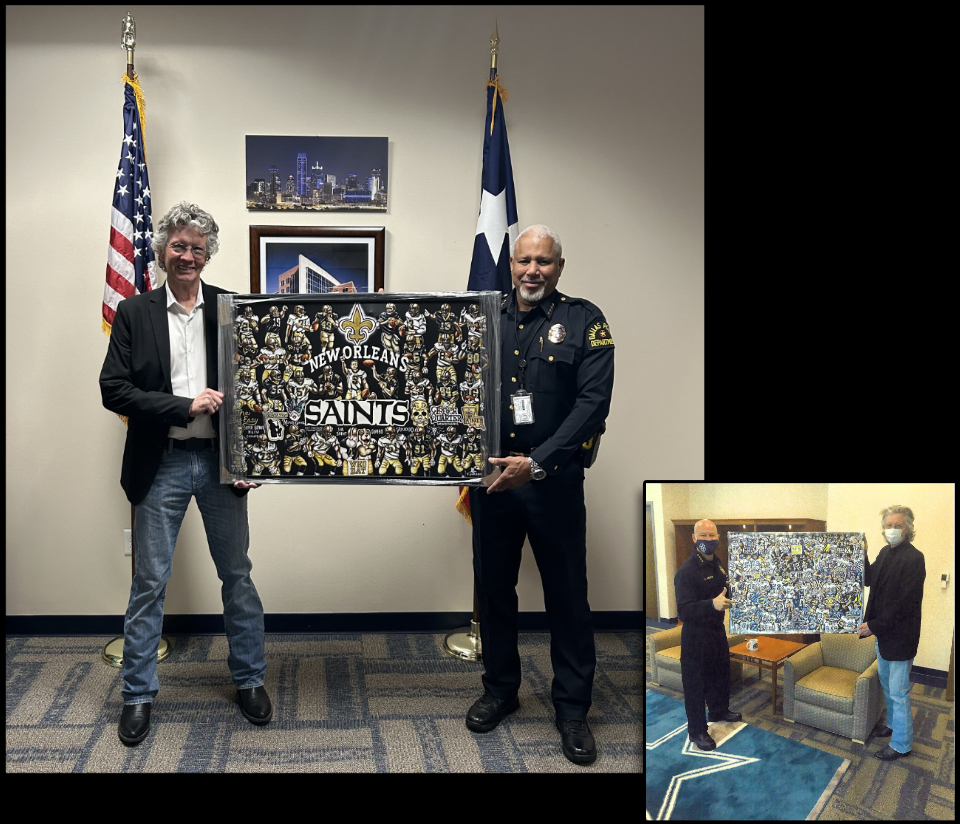 Dallas Police Chief Saints Painting