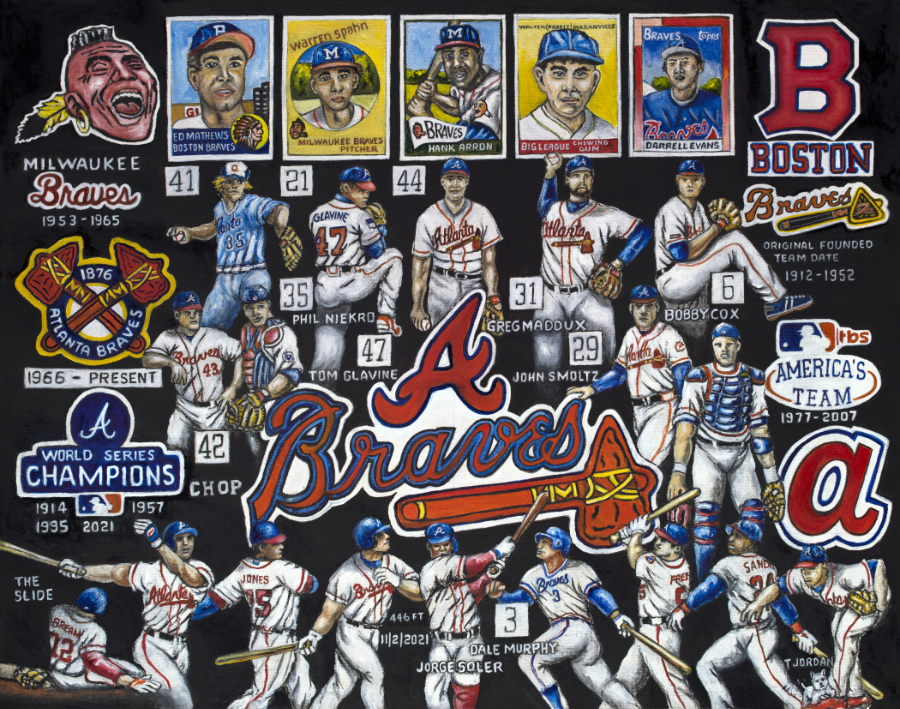 Atlanta Braves Tribute Sports Art -- Atlanta Braves Tribute